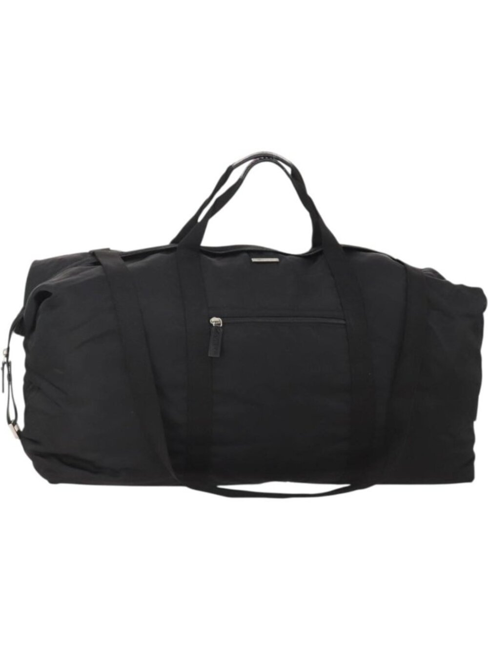 GUCCI Boston Bag Nylon Black Silver 012 0387